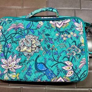 Vera Bradley Peacock Garden Laptop crossbody